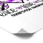 Peace Love Cure Overdose Awareness  Poster (Ecke)