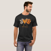 Peace Love Cure Sunflower Leopard COPD Awareness T-Shirt (Vorne ganz)