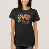Peace Love Cure Sunflower Multiple Sclerosis Aware T-Shirt (Vorderseite)