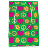 Peace Love Daisies Gift Bag Mittlere Geschenktüte (Vorderseite)