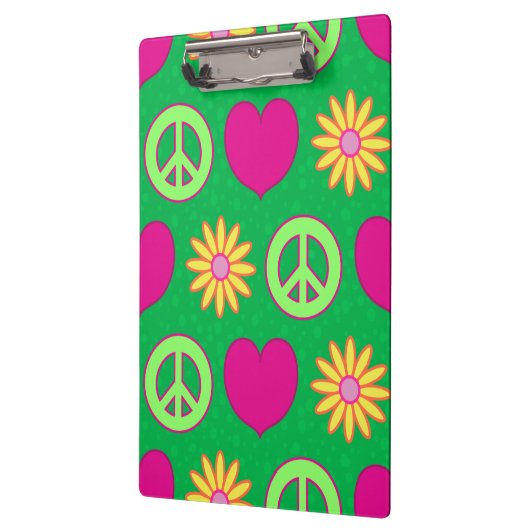 Peace Love Daisies Klemmbrett (Links)