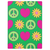 Peace Love Daisies Klemmbrett (Rückseite)