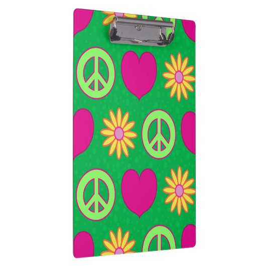 Peace Love Daisies Klemmbrett (Rechts)