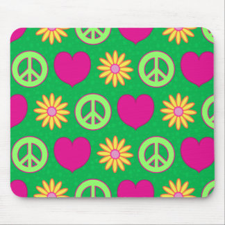 Peace Love Daisies Mousepad