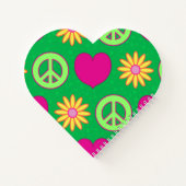 Peace Love Daisies Notizblock (Rückseite)