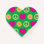 Peace Love Daisies Notizblock (Vorderseite)