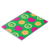 Peace Love Daisies Notizblock (Linke Seite)