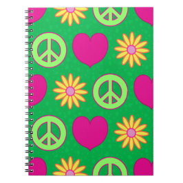 Peace Love Daisies Notizblock