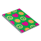 Peace Love Daisies Notizblock (Rechte Seite)