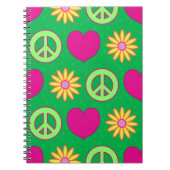 Peace Love Daisies Notizblock (Vorderseite)