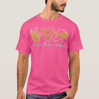 Peace Love Deliver Post Bo Cute Postman Postal Wor T-Shirt