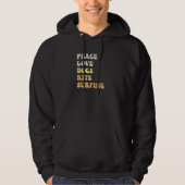 Peace Love Dogs Kite Surfing  Retro Hoodie (Vorderseite)