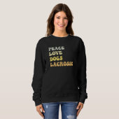 Peace Love Dogs Lacrosse Retro Sweatshirt (Vorne ganz)