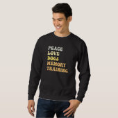 Peace Love Dogs Memory Training Retro Sweatshirt (Vorne ganz)