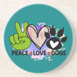 Peace Love Dogs Untersetzer – Boho Haustierliebhab