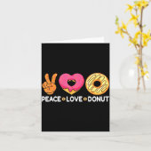 Peace Love Donut - Doughnut Lover's For Men Women  Karte (Gelbe Blume)