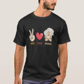 Peace Love Drag'd Doll Face Drag Queen Race T-Shirt (Vorderseite)