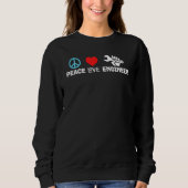 Peace Love Engineer Civil Engineering Engineers H Sweatshirt (Vorderseite)