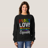 Peace Love Equality Bisexual Pride LGBTQ Sweatshirt (Vorne ganz)
