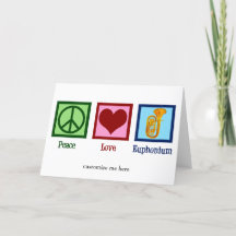 Peace Love Euphonium Cute Customizable