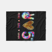 Peace Love Fifth Grade Squad Back To School Gift Fleecedecke (Vorderseite (Horizontal))