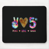 Peace Love Fifth Grade Squad Back To School Gift  Mousepad (Vorne)