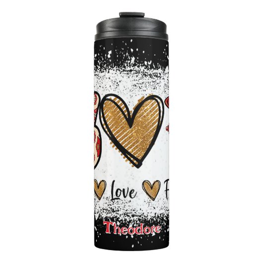 Peace Love Fire Wife Hydrant Thermosbecher (Vorderseite)