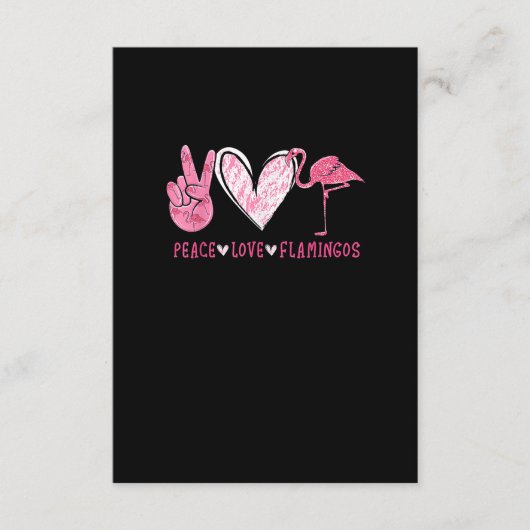 Peace Love Flamingo Flamingo Lover Begleitkarte (Vorderseite)