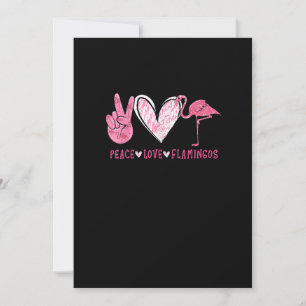 Peace Love Flamingo Flamingo Lover Feiertagskarte