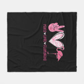 Peace Love Flamingo Flamingo Lover Fleecedecke (Vorderseite (Horizontal))