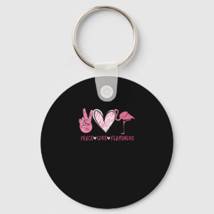 Peace Love Flamingo Flamingo Lover Schlüsselanhänger