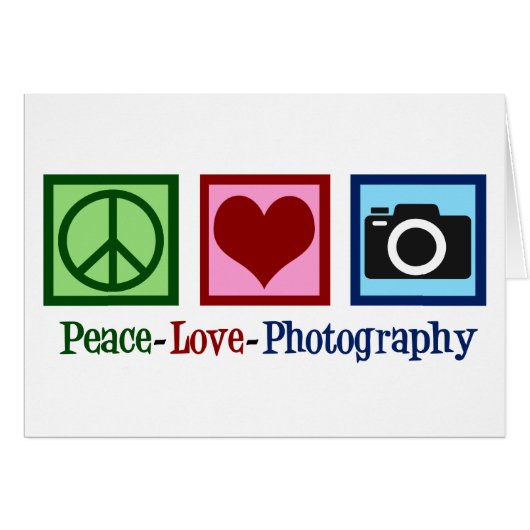 Peace Love Fotogray Studio Holiday Card (Vorderseite (Horizontal))
