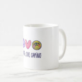 Peace Love Gaming Kaffeetasse (VorderseiteRechts)