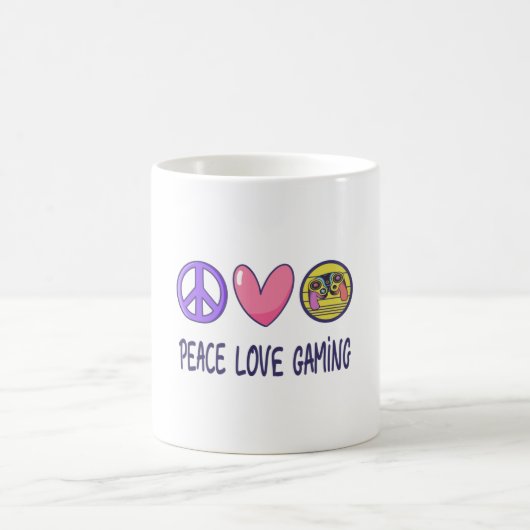 Peace Love Gaming Kaffeetasse (Mittel)