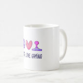 Peace Love Gaming Kaffeetasse (VorderseiteRechts)