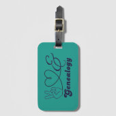 Peace, Love, & Genealogy Gepäckanhänger (Vorderseite Vertikal)