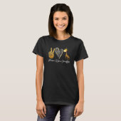 Peace Love Giraffes Peace Hand Sign Heart Safari G T-Shirt (Vorne ganz)