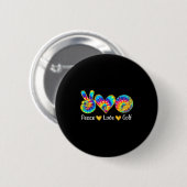 Peace Love Golf Funny Tie Dye Golf Lovers  Button (Vorne & Hinten)