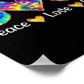 Peace Love Golf Funny Tie Dye Golf Lovers Poster (Ecke)