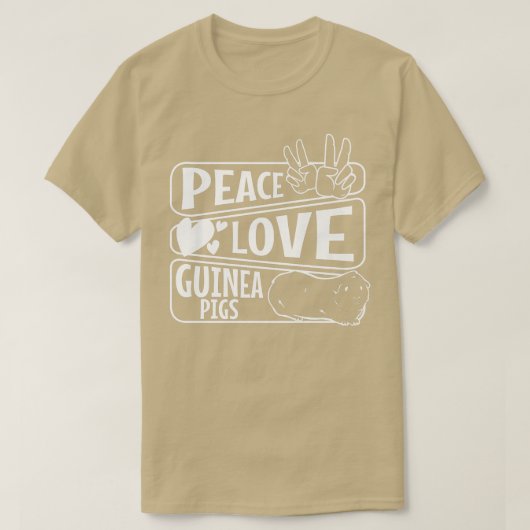 Peace love guinea pigs69 T-Shirt (Design vorne)