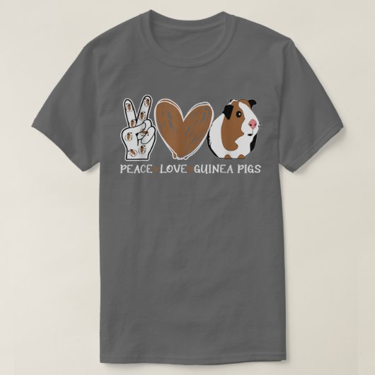 Peace Love Guinea Pigs Leopar63 T-Shirt (Design vorne)