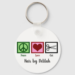 Peace Love Haircuts Schlüsselanhänger
