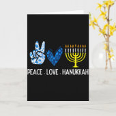 Peace Love Hanukkah Retro Chanukah Jewish Men Wome Karte (Gelbe Blume)