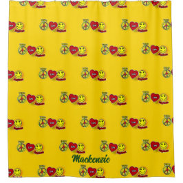 Peace Love Happiness Duschvorhang