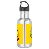 Peace Love Happiness Edelstahlflasche (Rückseite)