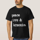 Peace Love Harmonica T-Shirt (Vorderseite)