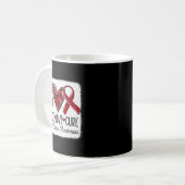 Peace Love Heart Disease Awareness Chd Suprt Wear Kaffeetasse (Vorderseite Links)