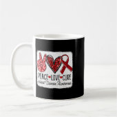 Peace Love Heart Disease Awareness Chd Suprt Wear Kaffeetasse (Links)