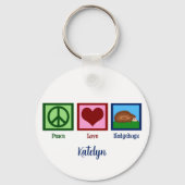 Peace Love Hedgehogs Schlüsselanhänger (Rückseite)