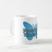 Peace Love Hippie Chick Kaffeetasse (Vorderseite Links)